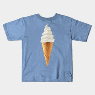 Soft Serve Vanilla Ice Cream Cone Kids T-Shirt